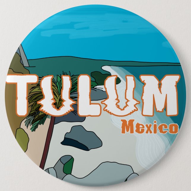 Tulum Mexico Great Gift Idea Button (Front)
