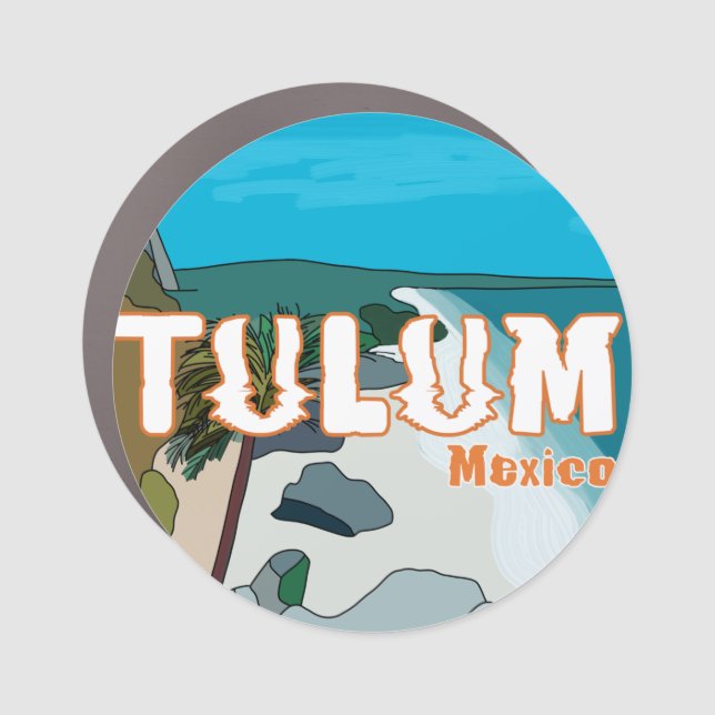 Tulum Mexico Great Gift Idea Car Magnet (Front)