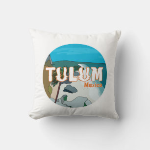 Tulum Mexico Great Gift Idea Throw Pillow