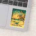 Tulum Mexico Palm Tree Vintage Travel Souvenir Sticker | Zazzle