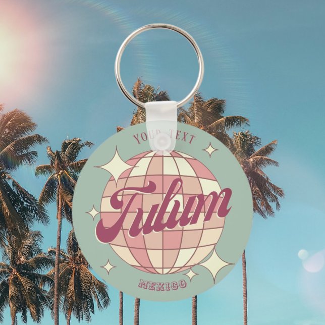 Tulum Mexico Retro accessory souvenir holiday Keychain (Creator Uploaded)