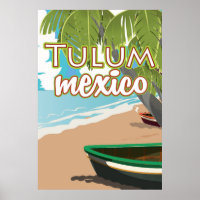 Tulum, mexico travel poster