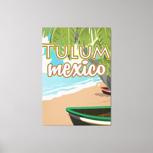 Tulum mexico travel poster canvas print