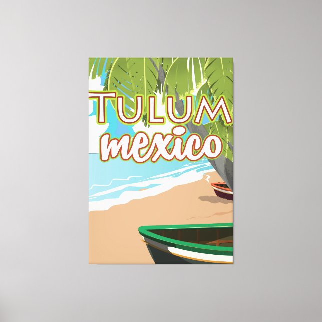 Tulum, mexico travel poster canvas print (Front)
