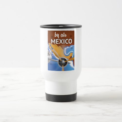 Tulum mexico travel poster travel mug