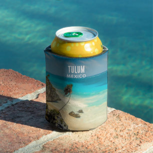 Tulum, Mexico - Tropical Beach Paradise Can Cooler