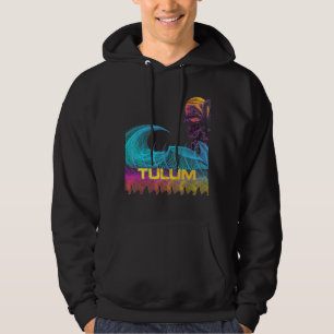 Tulum  Retro 80s Style Vintage Vaporwave Surf Hoodie