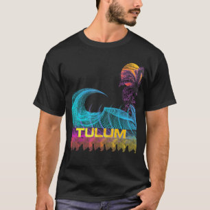 Tulum Retro 80s Style Vintage Vaporwave Surf T-Shirt