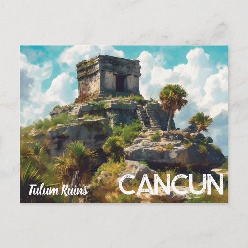 Tulum Ruins Cancun Postcard 