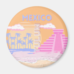 Tulum, Travel Art, Preppy Magnet