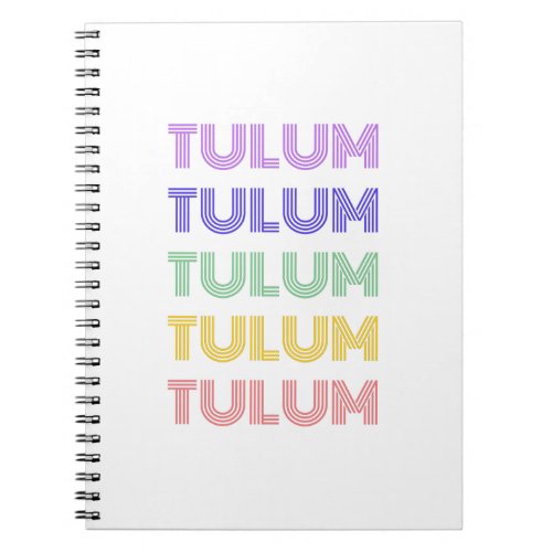 Tulum _ Typography _ Retro Fonts and Colors Notebook