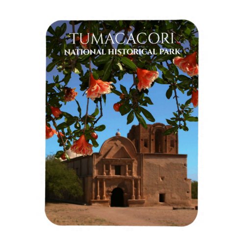 Tumacacori Mission Church Pomegranate Blossoms Magnet