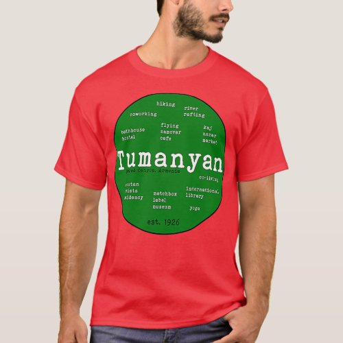 Tumanyan Town green circle T_Shirt