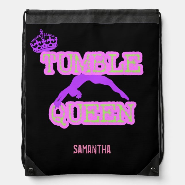 Tumble Queen cinch sack backpack (Front)