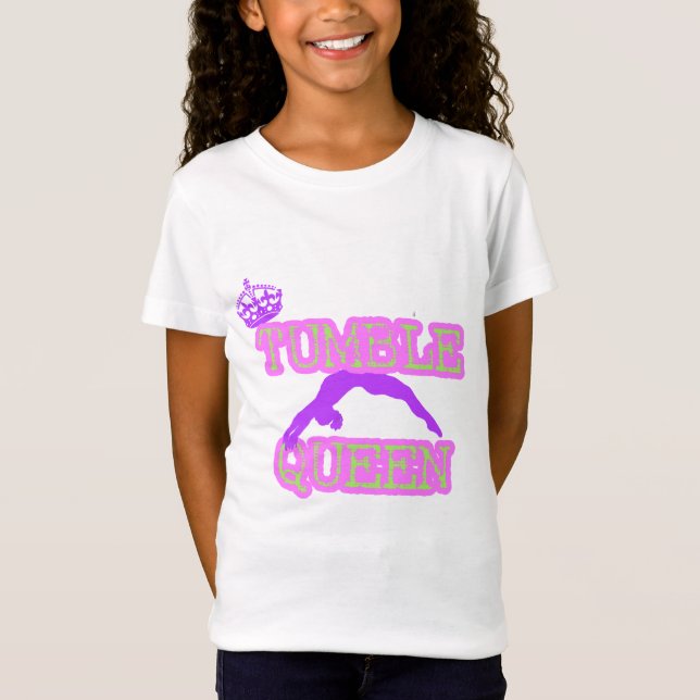 Tumble Queen gymnast girls shirt (Front)
