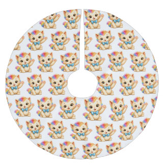 Tumble the Kitten Christmas Tree Skirt