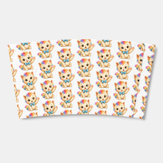Tumble the Kitten Rainbow Coffee Cup Sleeve