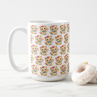 Tumble the Kitten Rainbow Coffee Mug