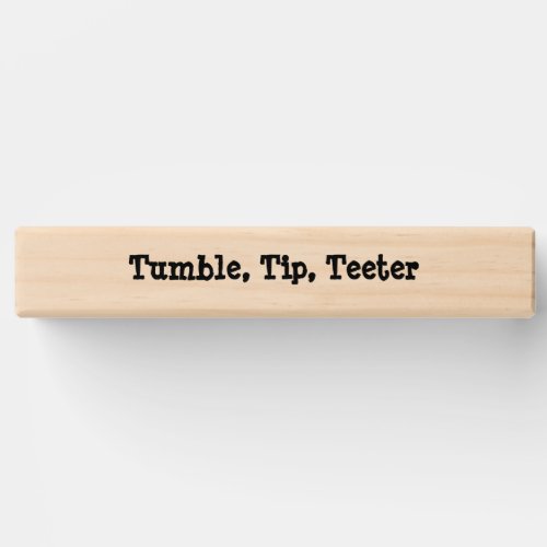 Tumble Tip Teeter Topple Tower