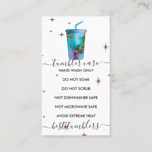 Tumbler care business card