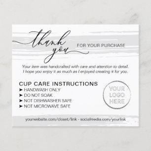 Tumbler Care Shop Insert Flyer