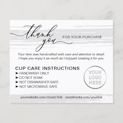 Tumbler Care Shop Insert Flyer