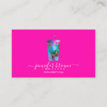 Tumbler Ombr&#233; Neon Pink Mug Maker Business Card at Zazzle