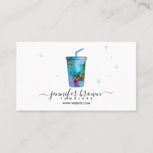 Tumbler ombr pattern business card