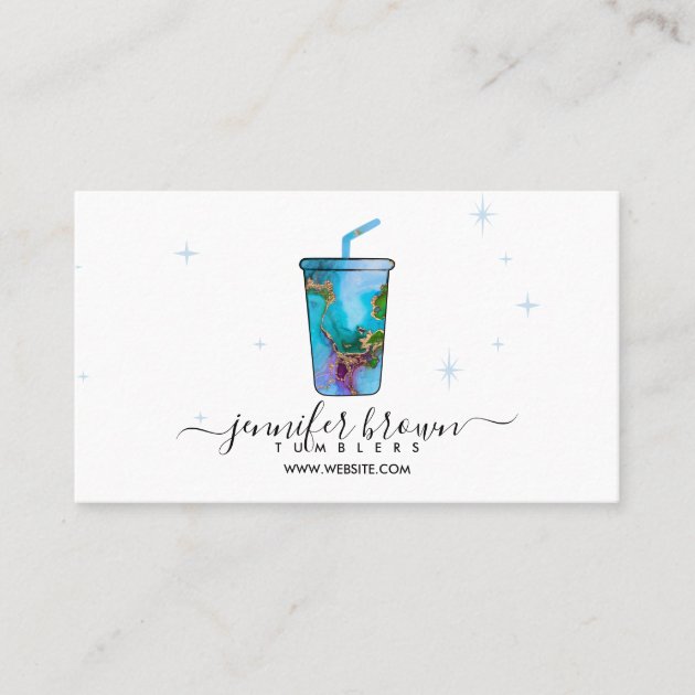 Tumbler ombré pattern business card