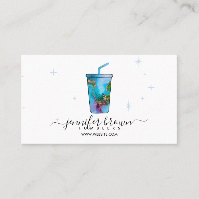 Tumbler ombré pattern business card (Front)