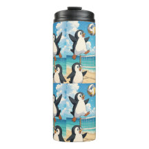 tumbler penquins playing volleyball
