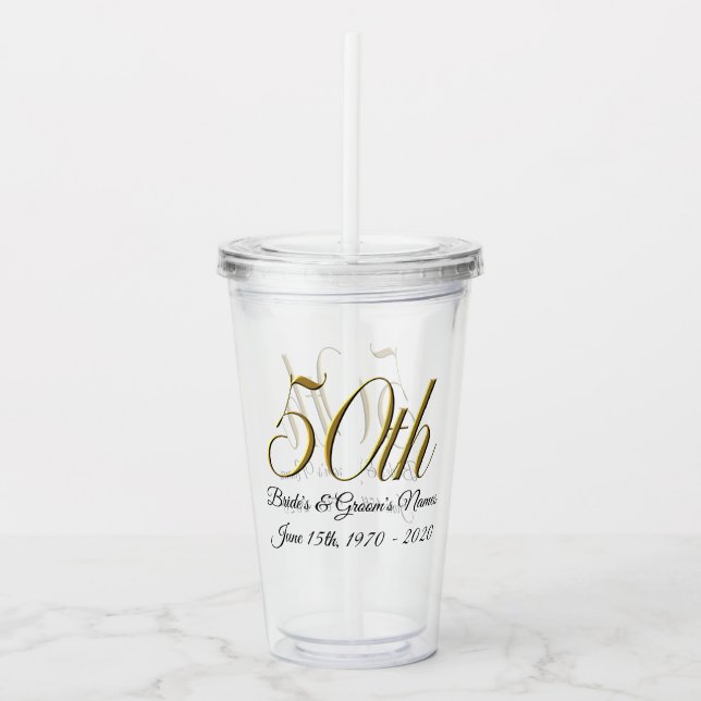 Tumbler - Personalized 50th Wedding Anniversary (Front)
