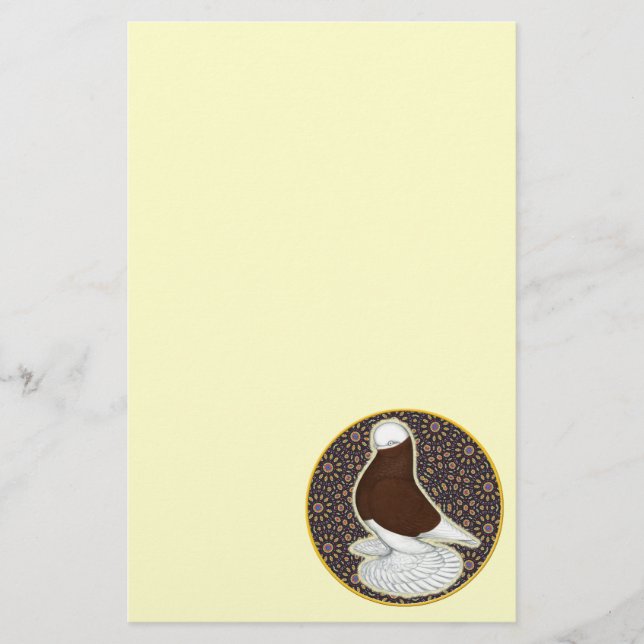 Tumbler Pigeon Circle Stationery (Front)