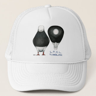 Tumbler Pigeon  Standard Black Bald Trucker Hat