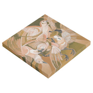 Tumbler Pigeons In Sepia Abstract Art