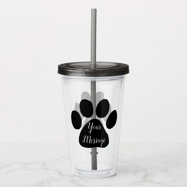 Tumbler - Puppy Paw Prints (Front)