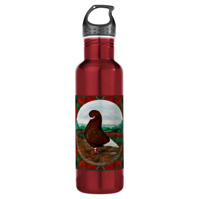 Tumbler Red Beard Pigeon Water Bottle (Front)
