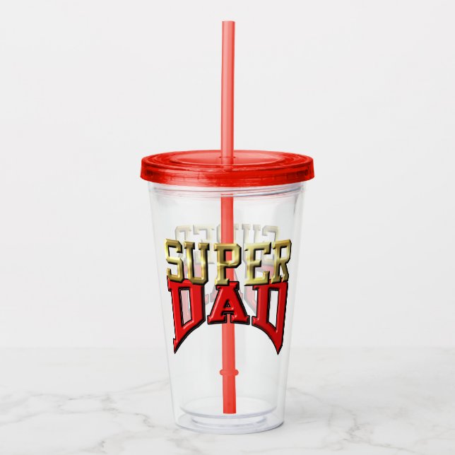 Tumbler - "SUPER DAD" (Front)
