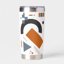 Tumbler with Creative Geometric Art
