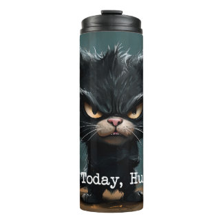 Tumbler with funny cat design