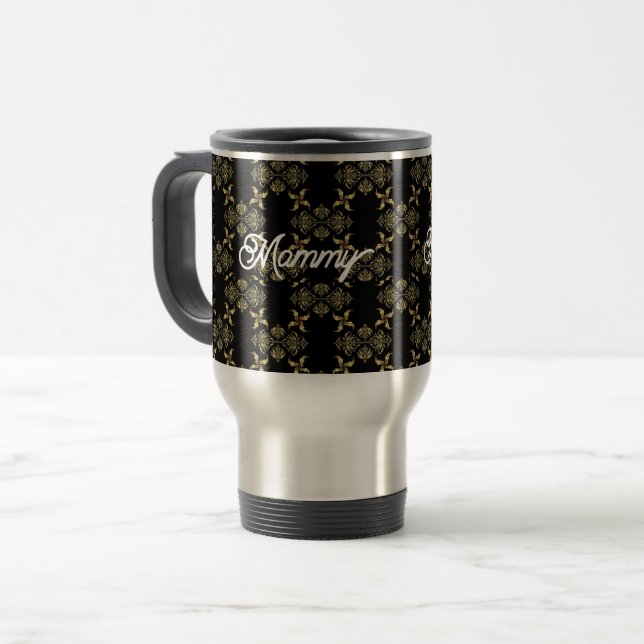 Tumbler With Handle, Lid, and Straw, Stainless  Travel Mug (Front Left)