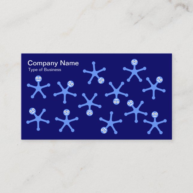 Tumblers - Baby Blue on Dp Navy Business Card (Front)
