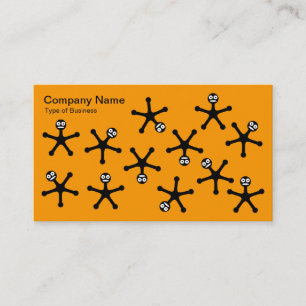 Tumblers - Black on Orange FF9900 Business Card
