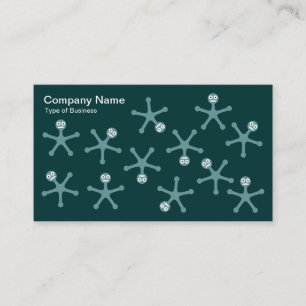 Tumblers - Ocean Green on Dk Green Business Card