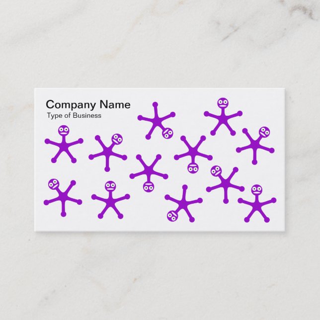 Tumblers - Purple on White Business Card (Front)