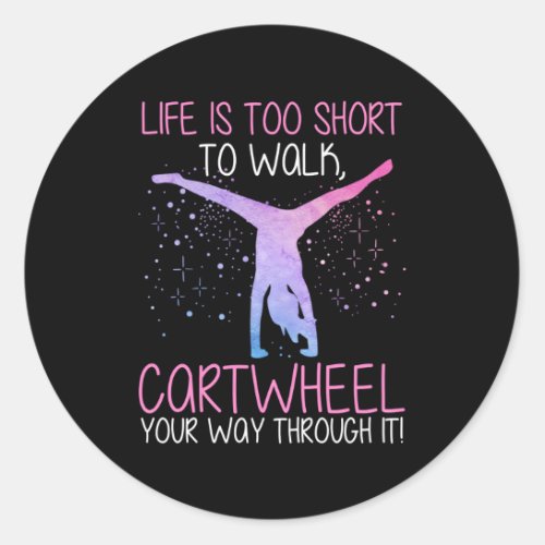 Tumbling Cwheel Cwheel Mom Who Love Gymnastics Classic Round Sticker