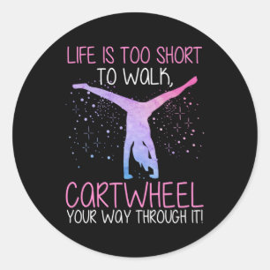 Tumbling Cwheel Cwheel Mom Who Love Gymnastics Classic Round Sticker