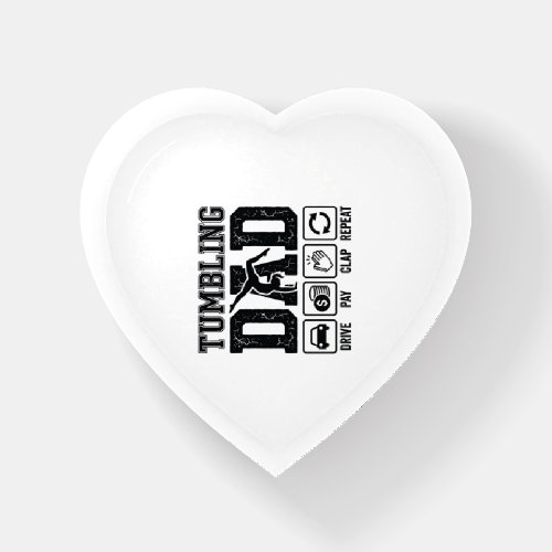 Tumbling Dad Drive Pay Clap Repeat Shirt Design_1 Paperweight
