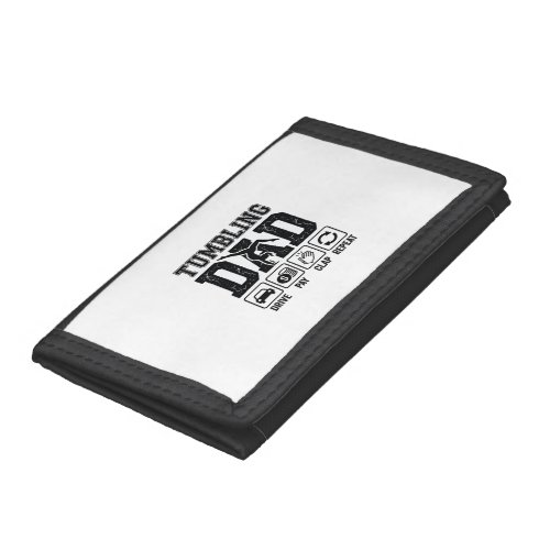 Tumbling Dad Drive Pay Clap Repeat Shirt Design_1 Trifold Wallet