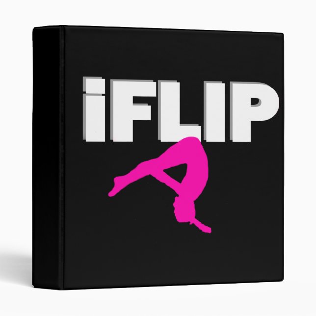 Tumbling gymnast 3 ring binder (Front/Spine)